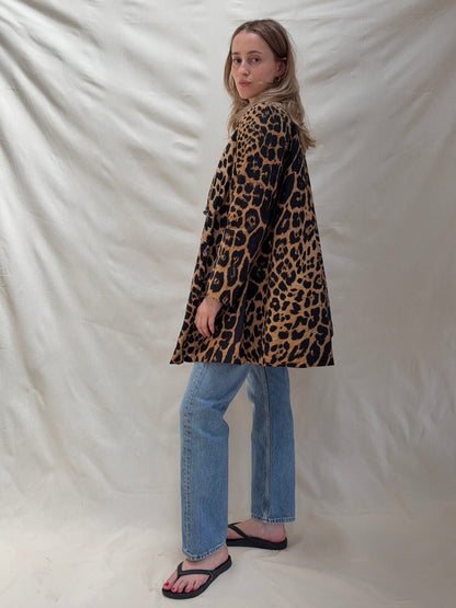 1960s Leopard Print Trench Coat