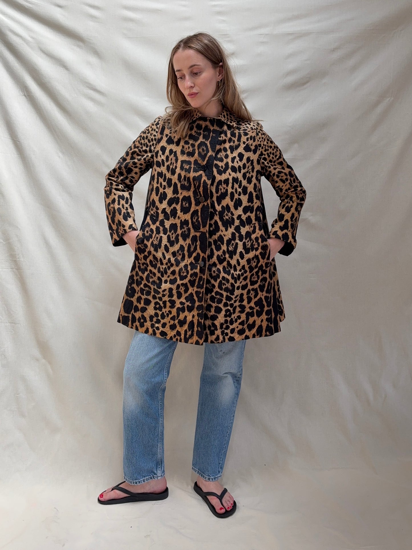 1960s Leopard Print Trench Coat