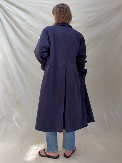1990s 'St Michael' Navy Trench Coat