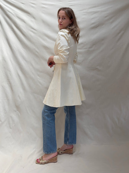 1990s 'Yoni Onik' Ivory Faille Bridal Jacket