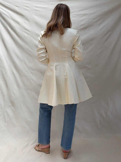 1990s 'Yoni Onik' Ivory Faille Bridal Jacket