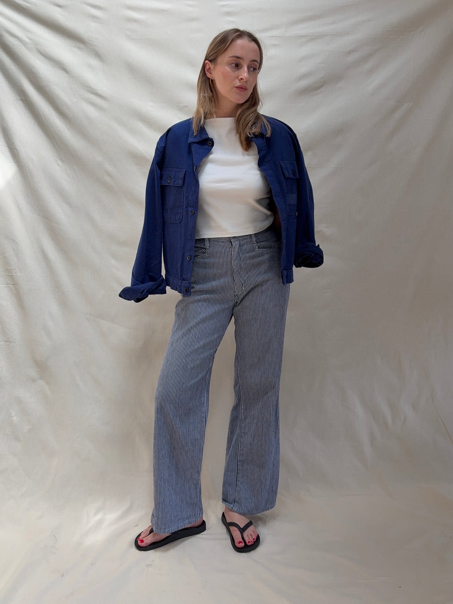 1970s 'Highlight' Hickory Stripe Jeans