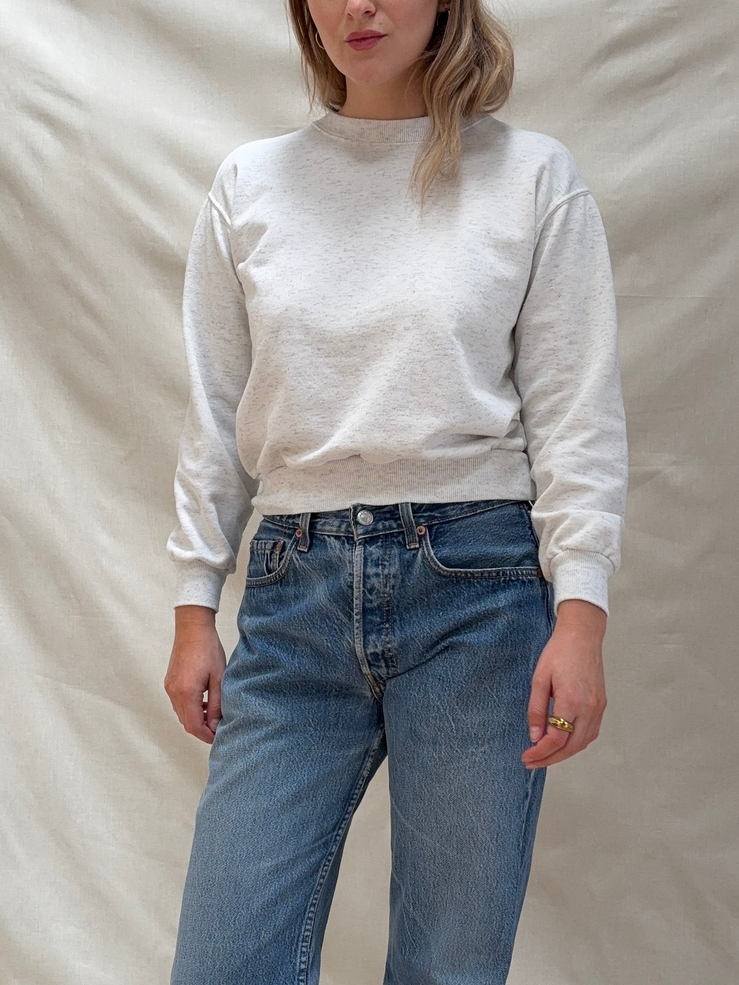 1980s Grey Marl Pullover Sweater