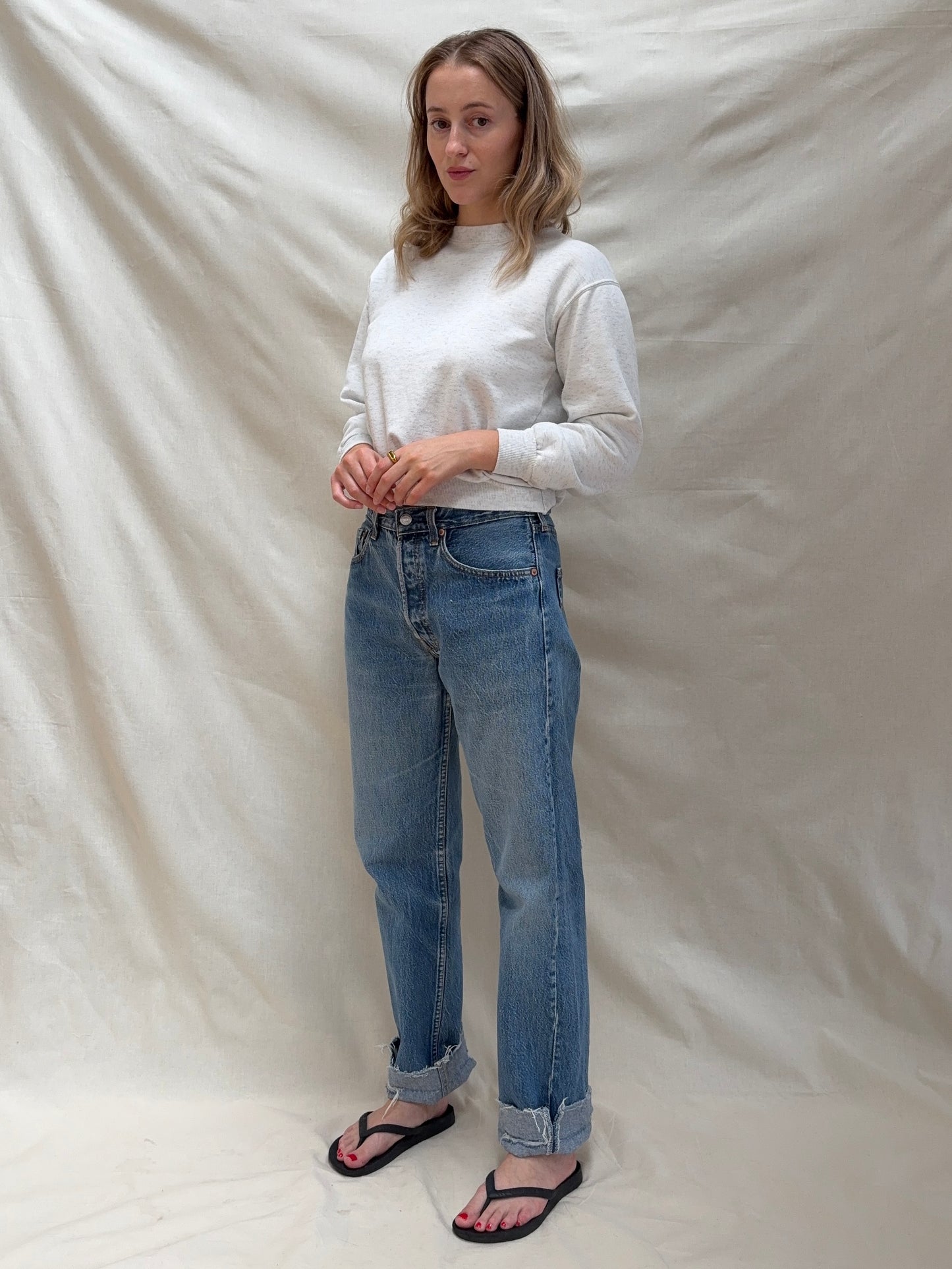 1980s Grey Marl Pullover Sweater