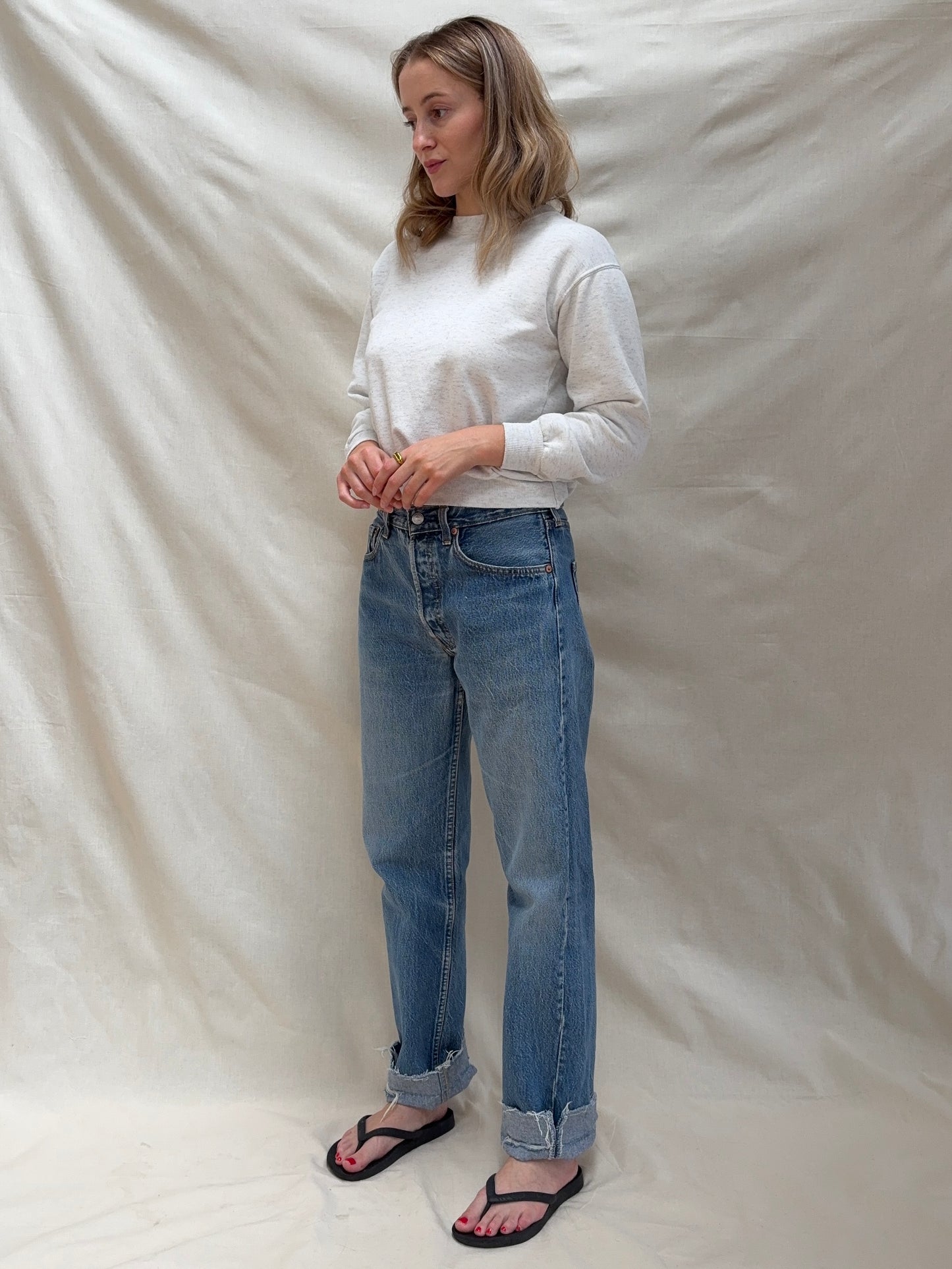 1980s Grey Marl Pullover Sweater