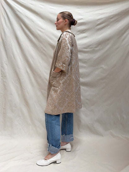 1960s Metallic A-Line Evening Coat