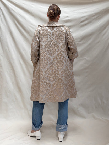 1960s Metallic A-Line Evening Coat