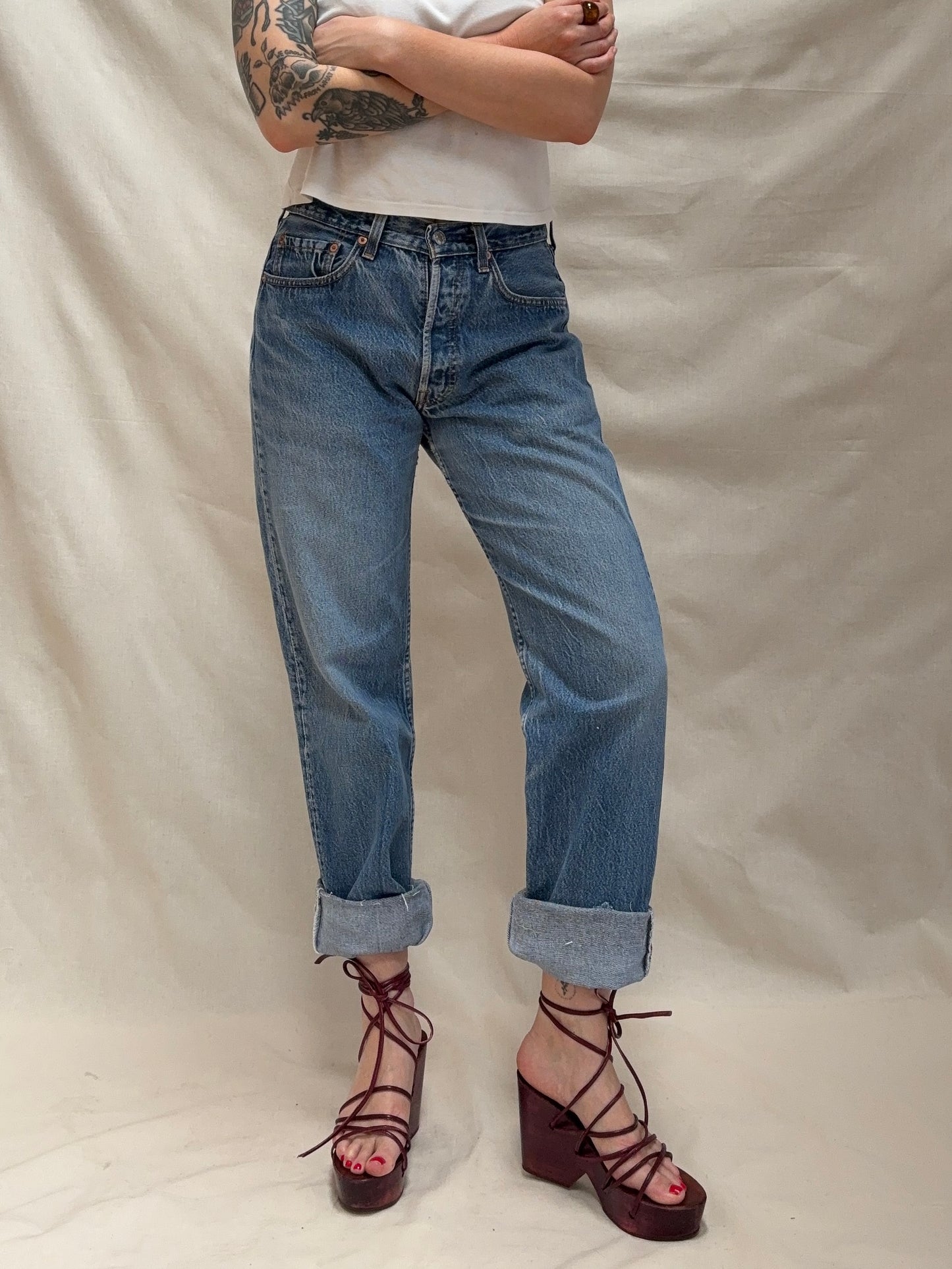 1970s Wooden Platform Wedges