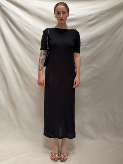 2000s Black Knitted Dress
