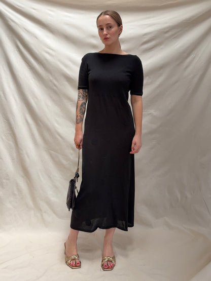 2000s Black Knitted Dress