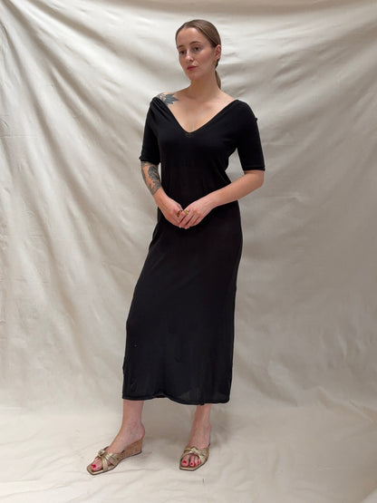 2000s Black Knitted Dress