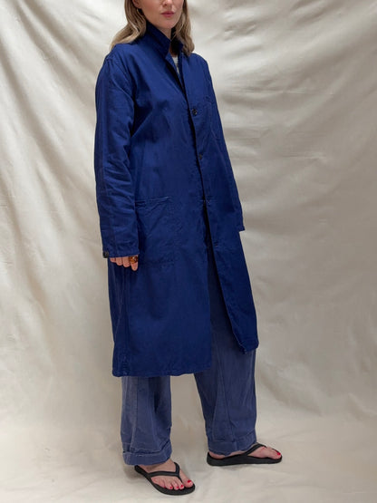 1970s Blue Chore Long Jacket