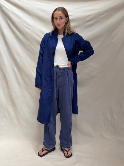 1970s Blue Chore Long Jacket