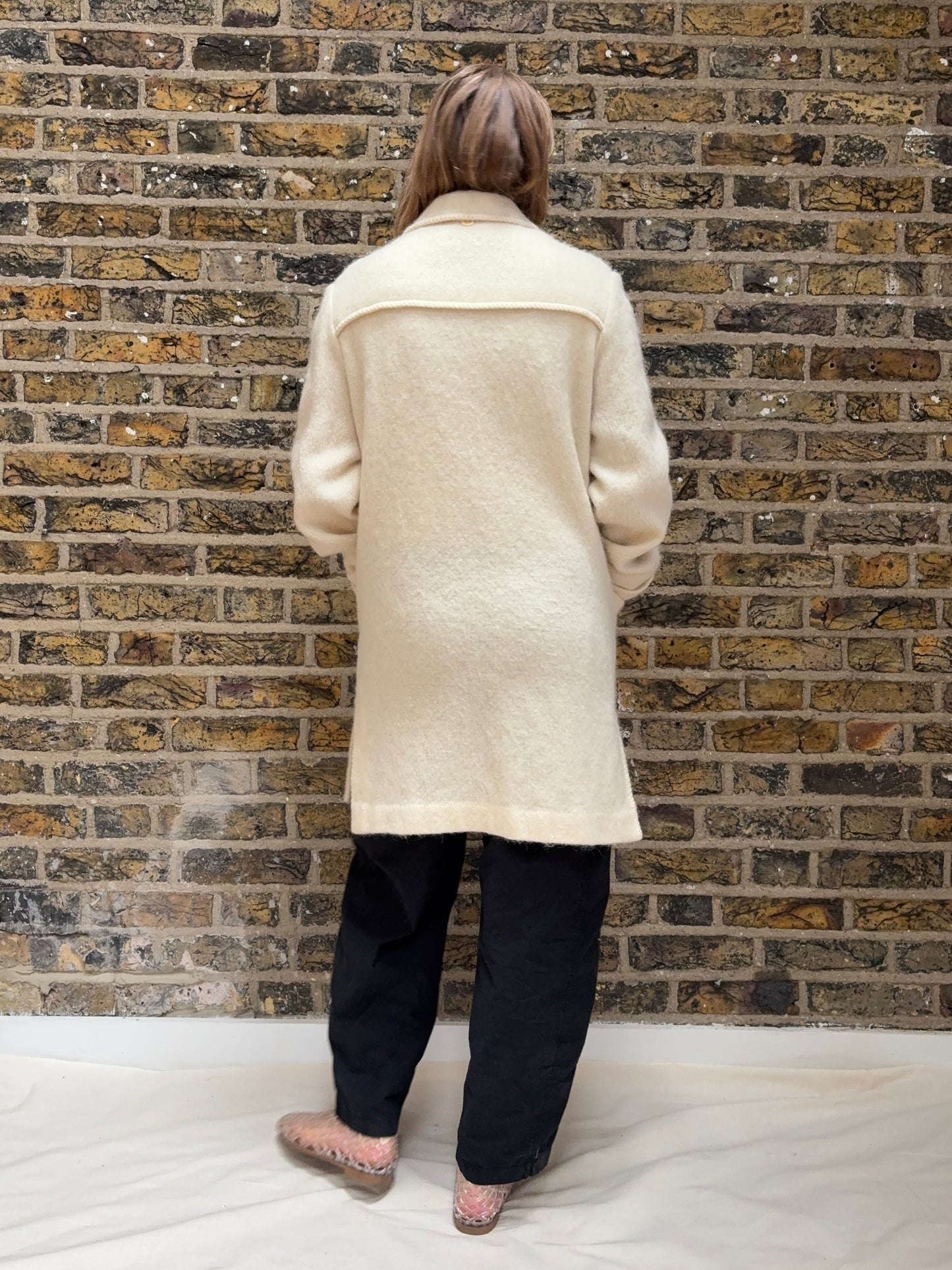 1980s Wool + Angora Blend Duffle Coat