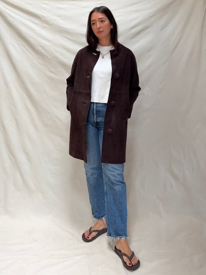 1960s Suede A-Line Coat (wounded)