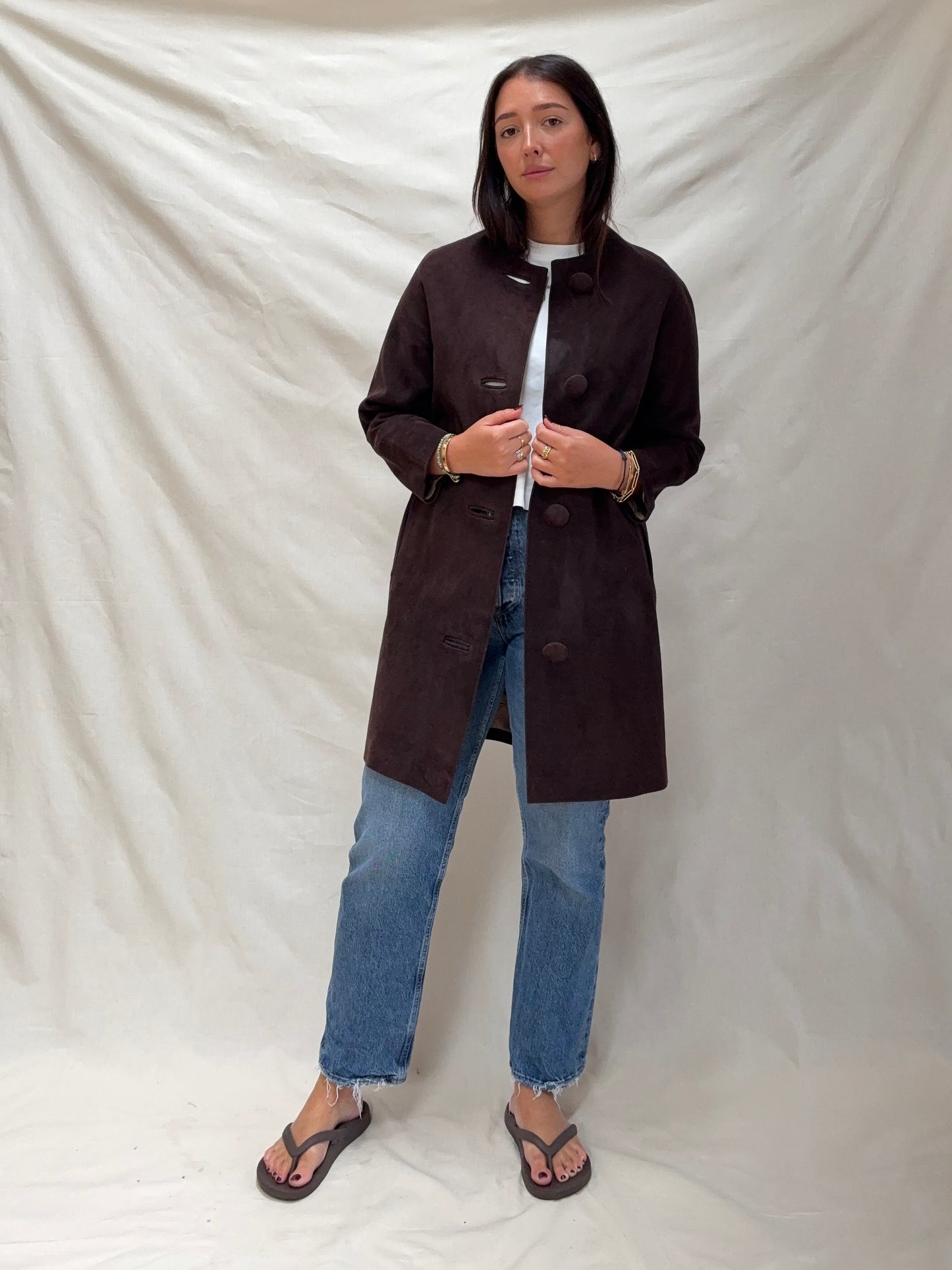1960s Suede A-Line Coat (wounded)