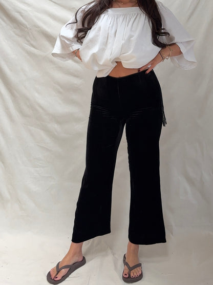 1990s Velvet Trousers with Tassel
