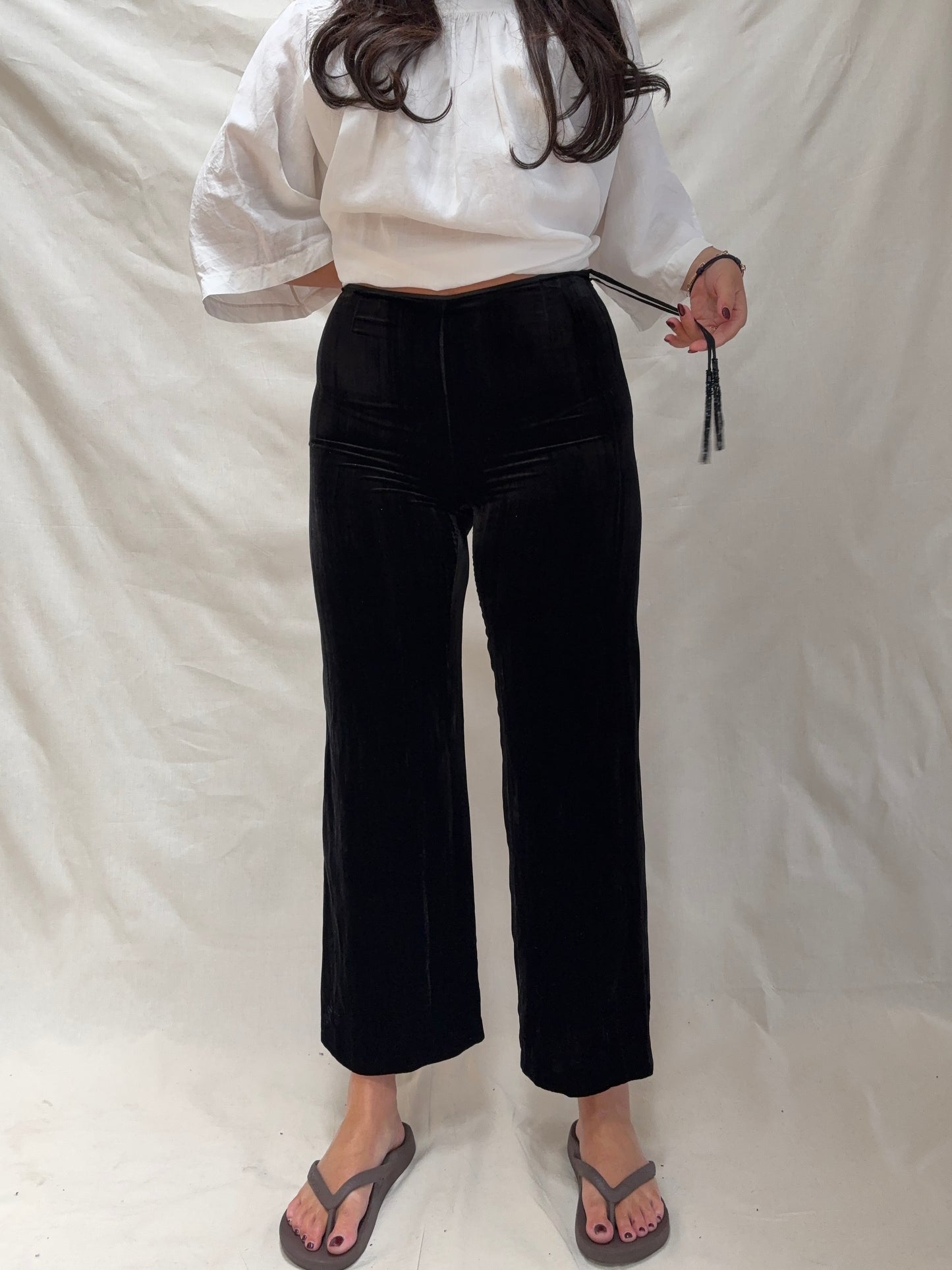 1990s Velvet Trousers with Tassel
