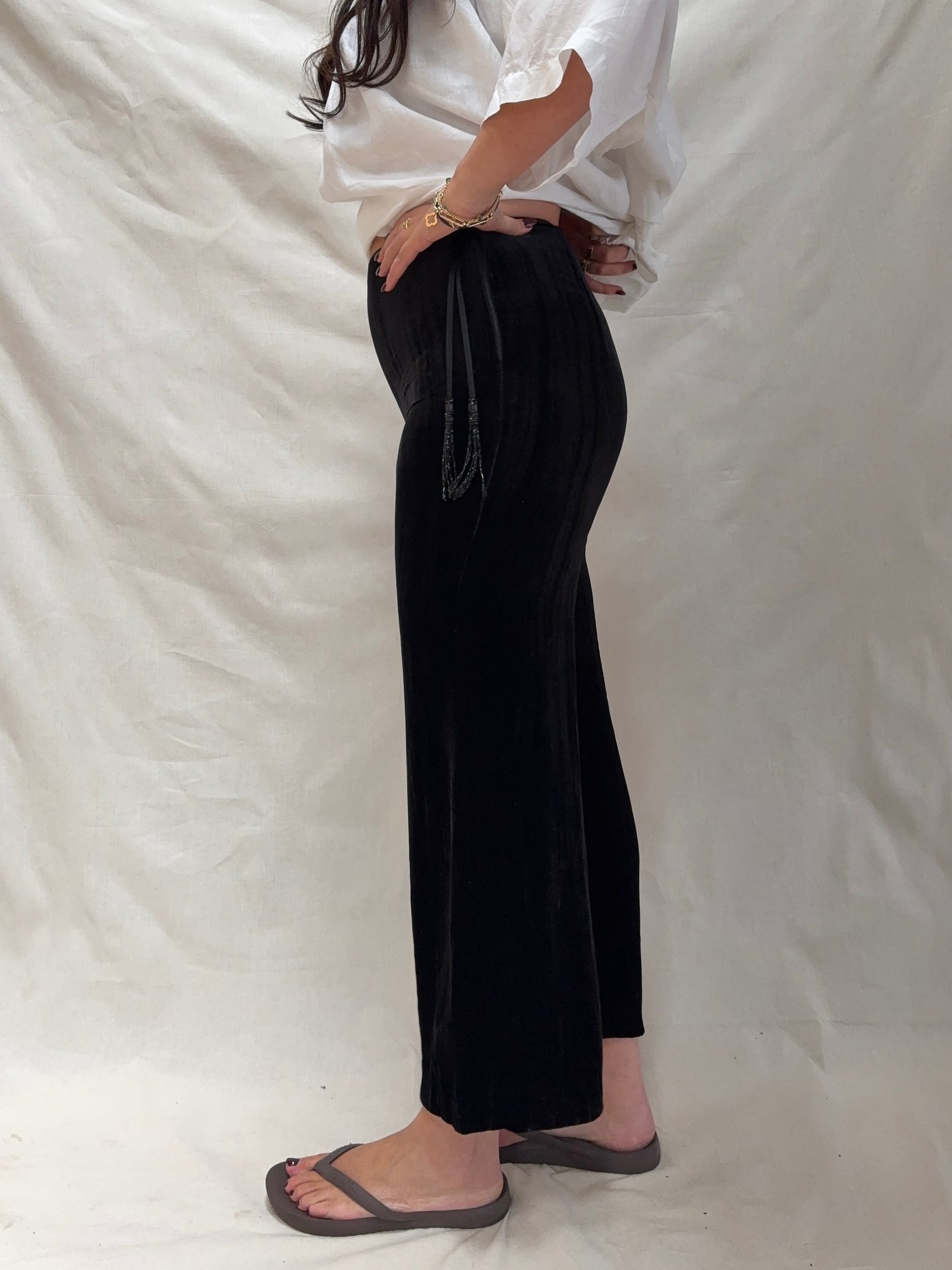 1990s Velvet Trousers with Tassel
