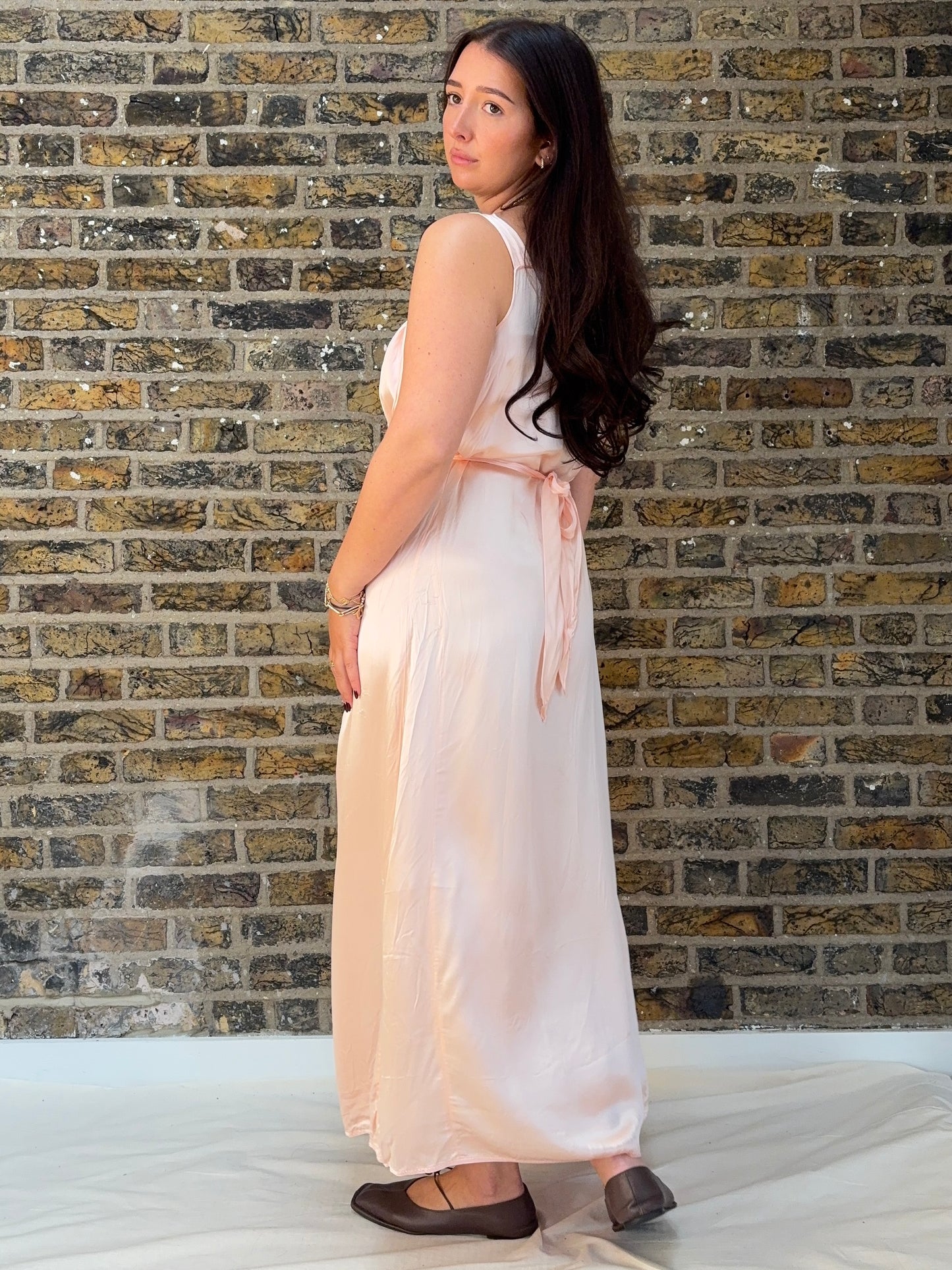 1940s Pink Slip Dress