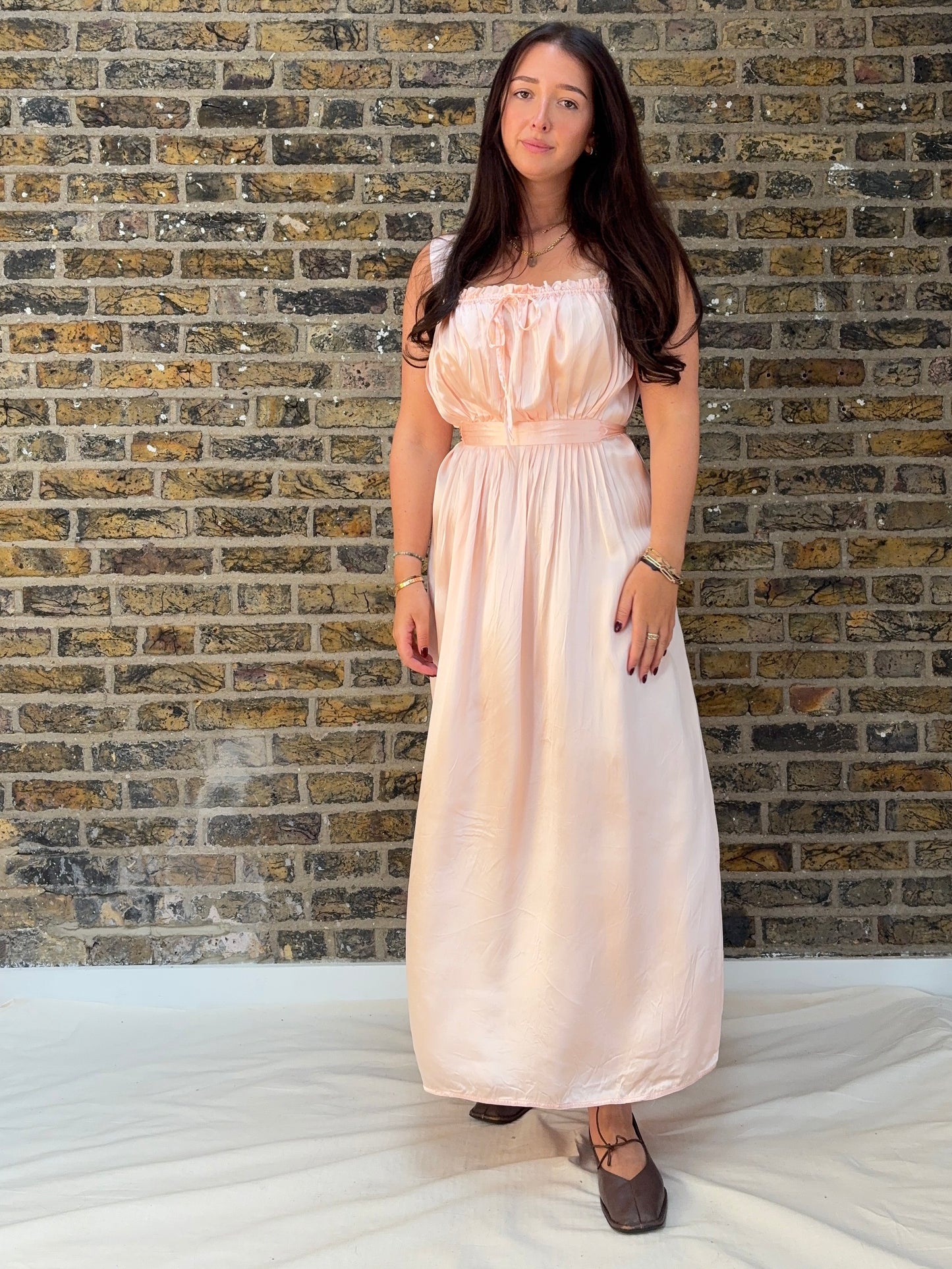 1940s Pink Slip Dress
