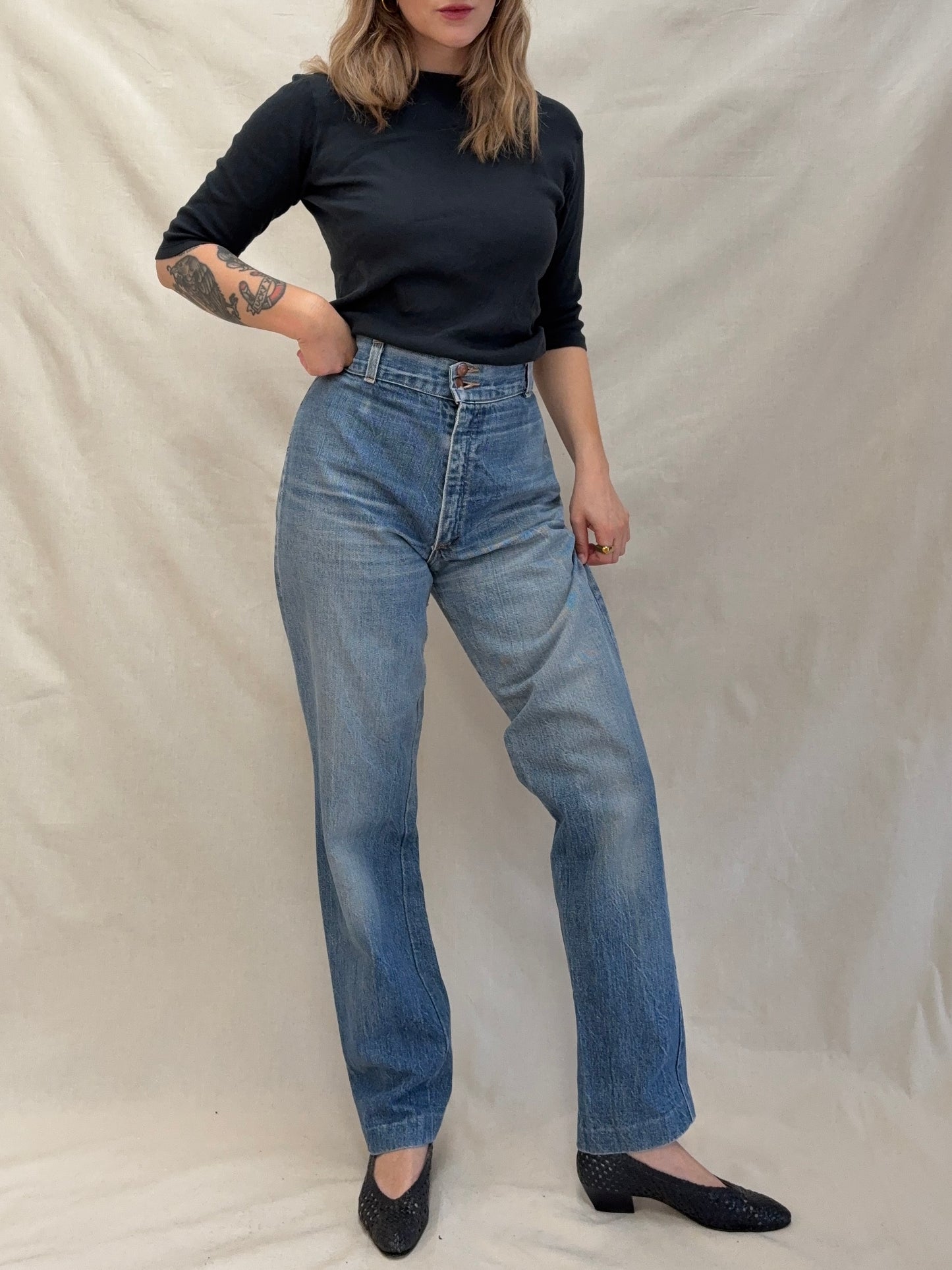 1980s 'Jean Machine' Tapered Jeans