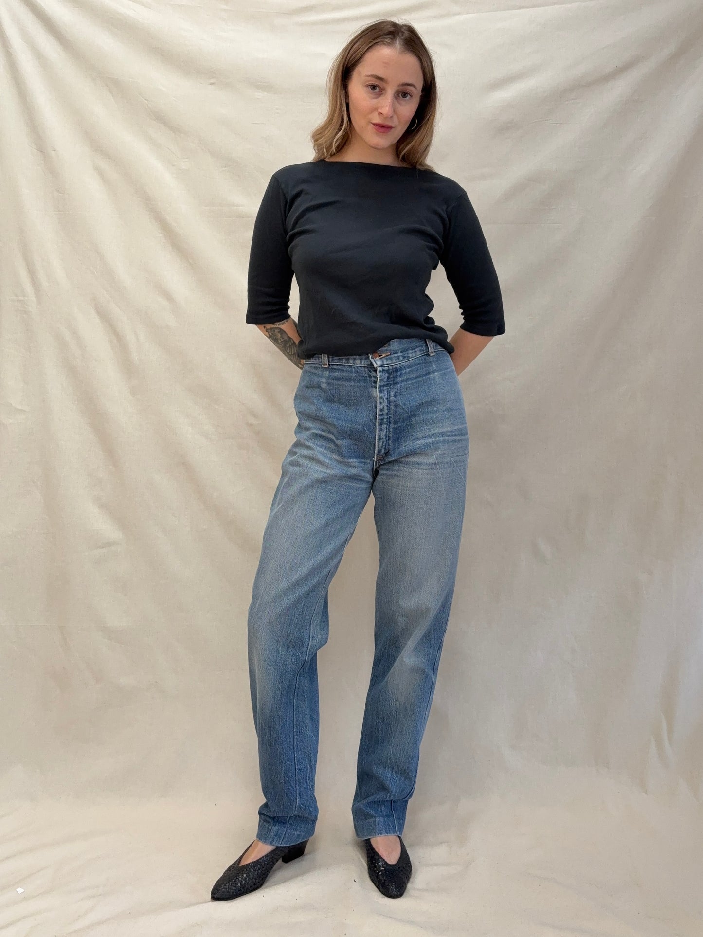 1980s 'Jean Machine' Tapered Jeans