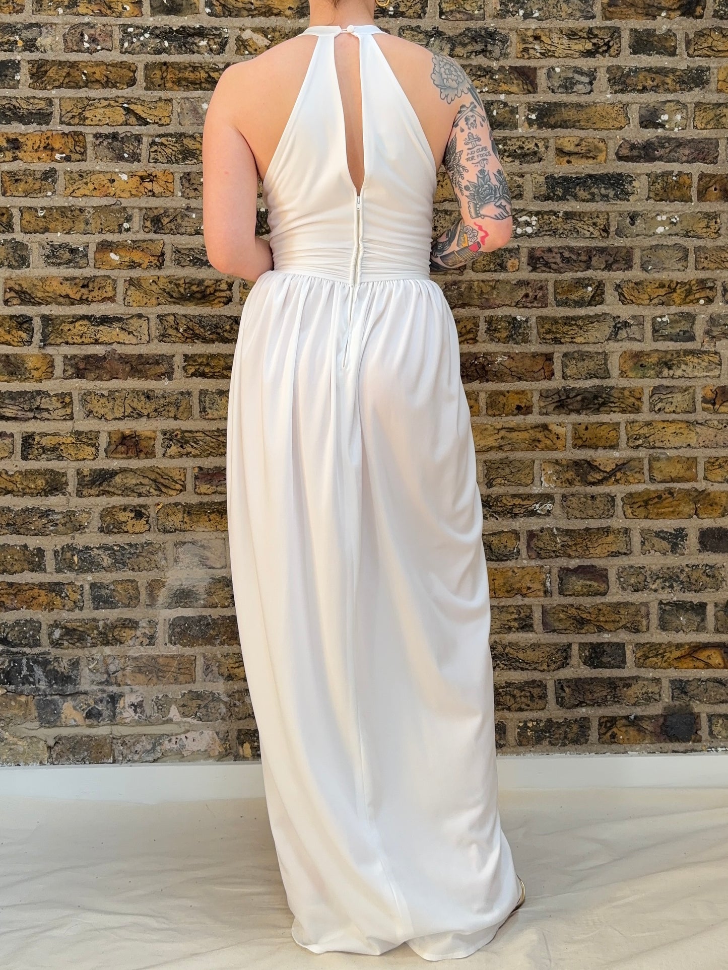 1970s 'Frank Usher' White Dress
