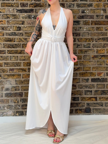 1970s 'Frank Usher' White Dress