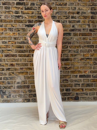 1970s 'Frank Usher' White Dress
