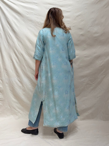 1960s Metallic Tang Hostess Coat