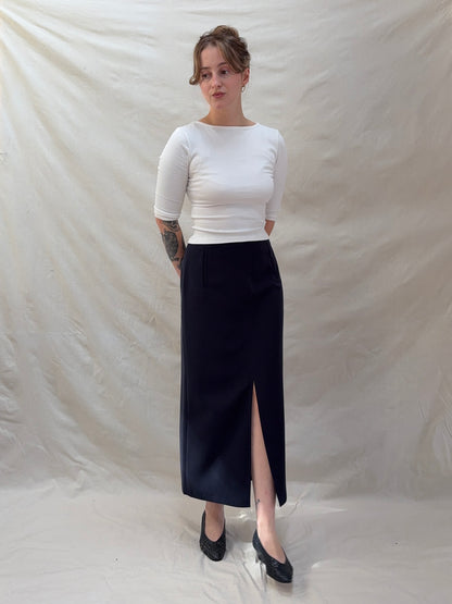 1990s Navy Pencil Skirt