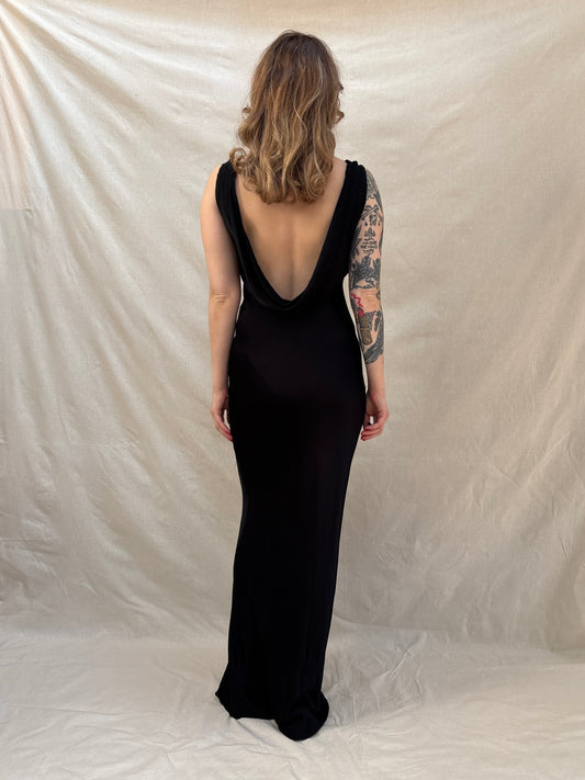 1990s Black Backless 'Ghost' Dress