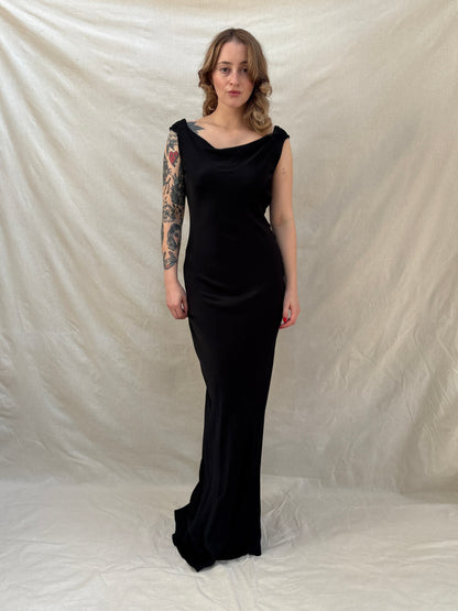 1990s Black Backless 'Ghost' Dress