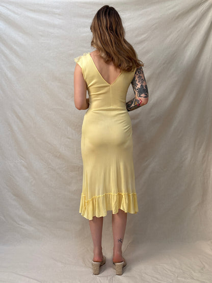 1960s Yellow Slip Dress