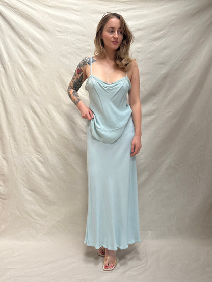 1990s Baby Blue 'Maria Avraam' Skirt Set