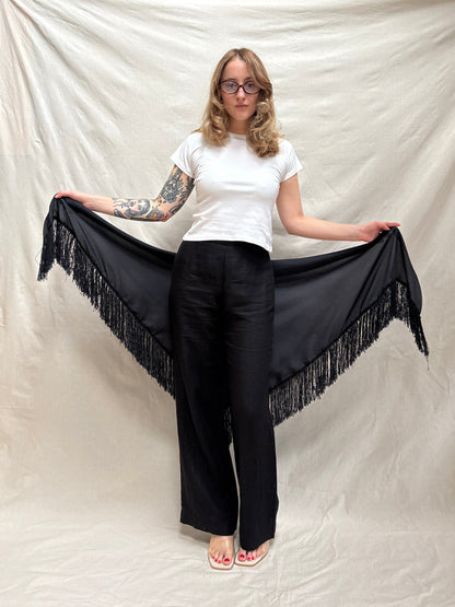 2000s Black Piano Shawl