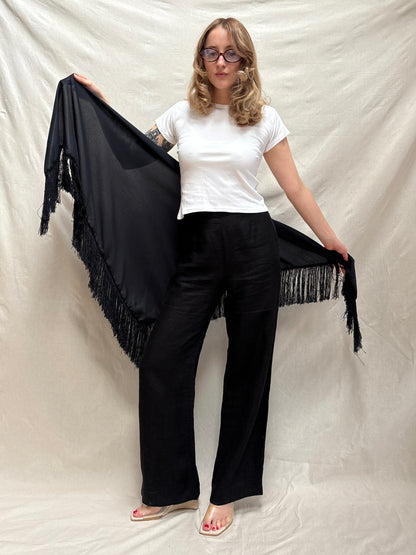 2000s Black Piano Shawl