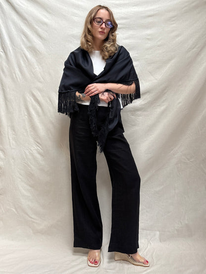 2000s Black Piano Shawl
