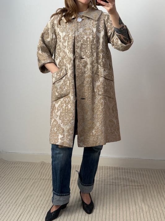 c.1960s Brocade Evening Coat