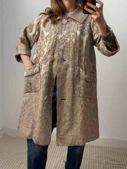 c.1960s Brocade Evening Coat