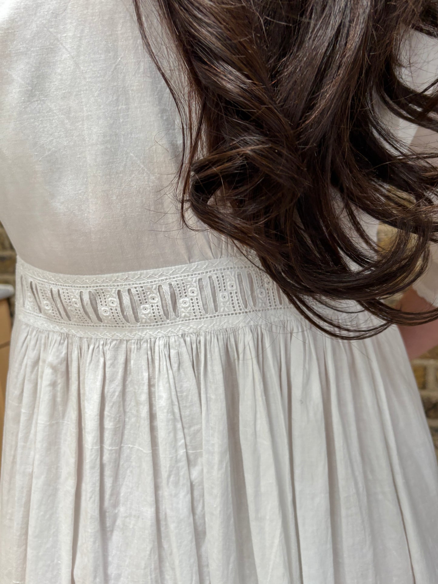 1900s Pure Cotton Dress with Ribbon