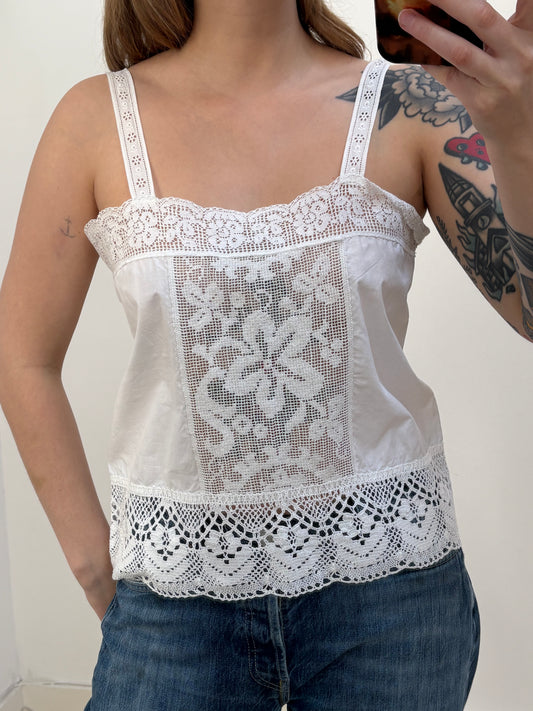 c.1980s Filet Lace Camisole