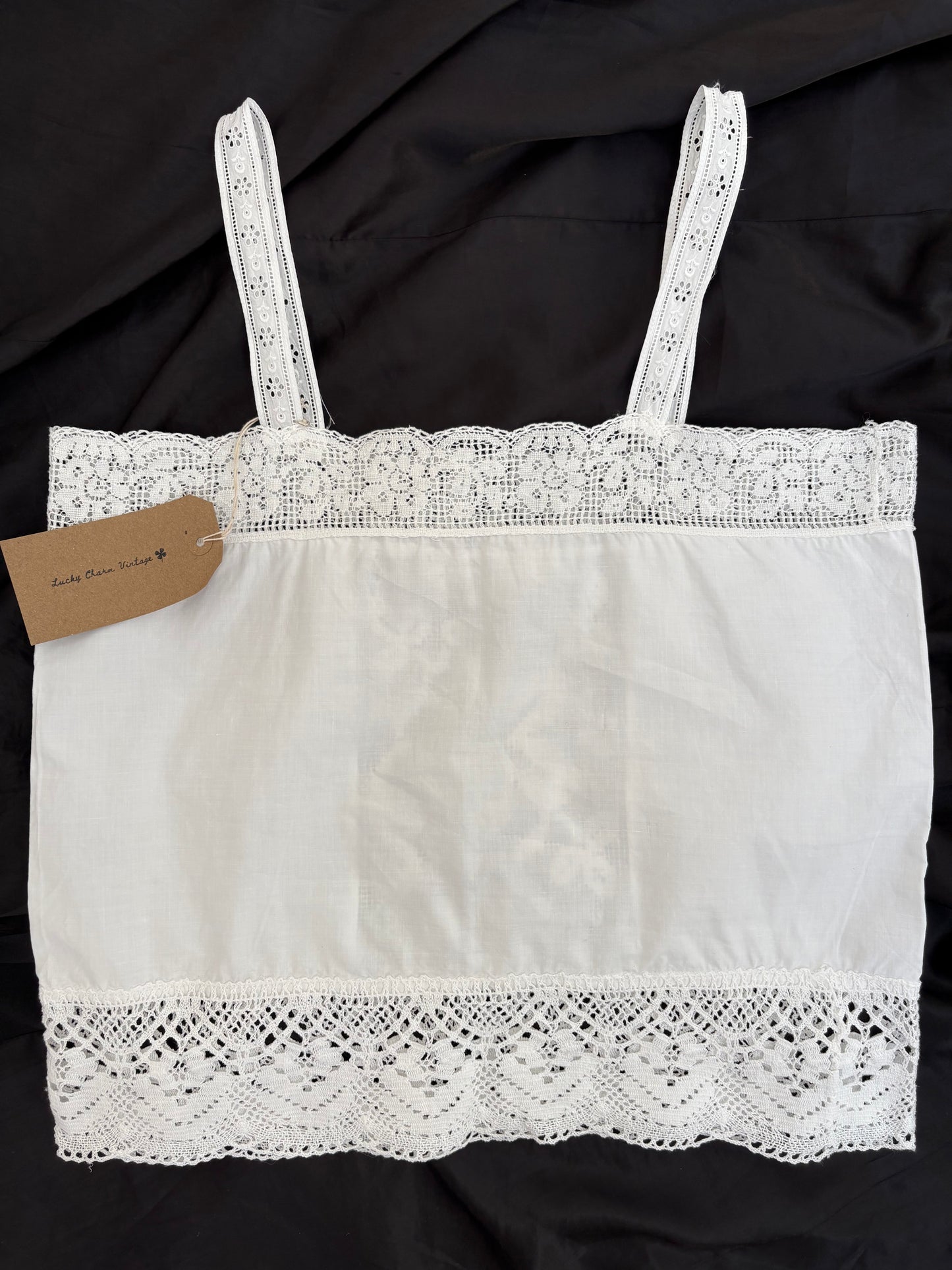 c.1980s Filet Lace Camisole