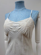 1950s Floral Pure Silk Slip