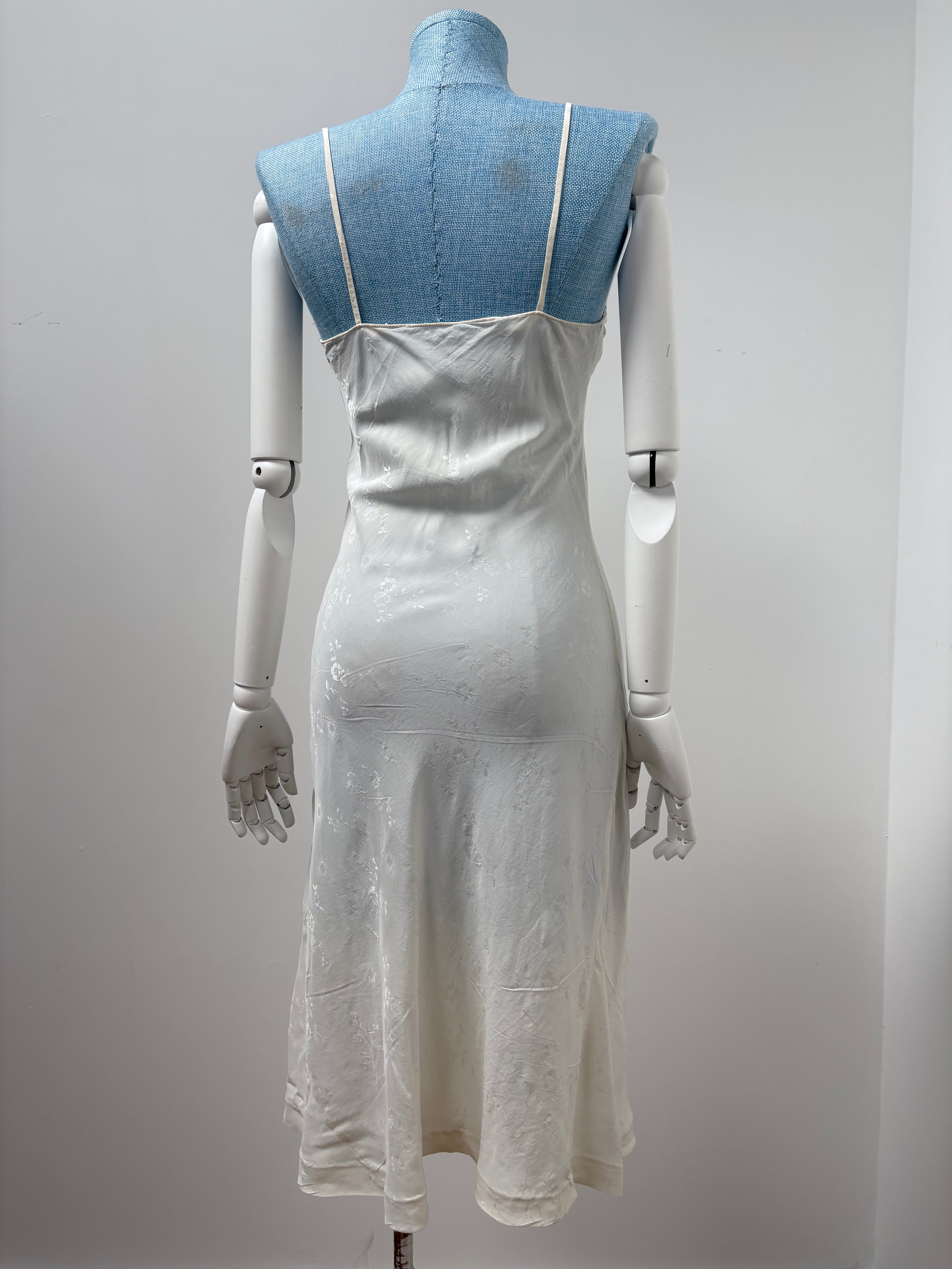 1950s Floral Pure Silk Slip