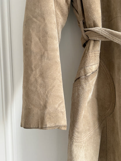 1990s Suede Trench Coat