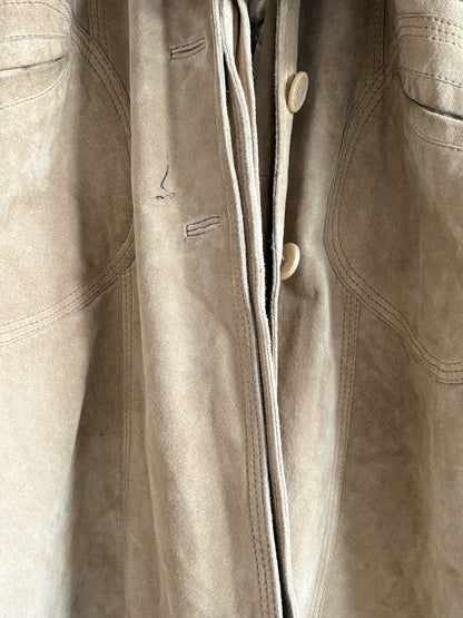 1990s Suede Trench Coat