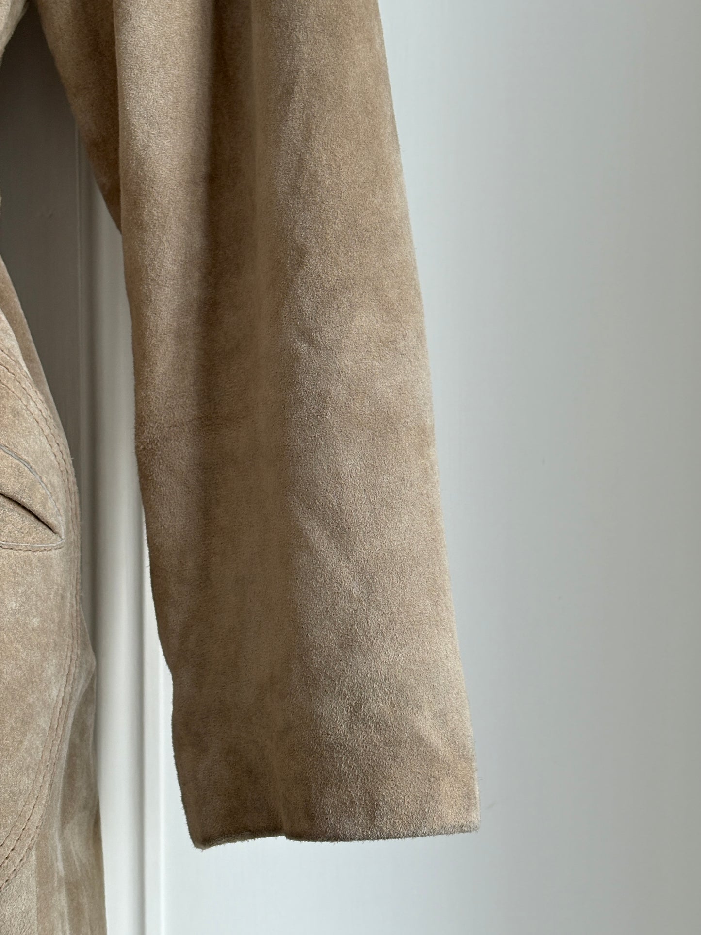 1990s Suede Trench Coat