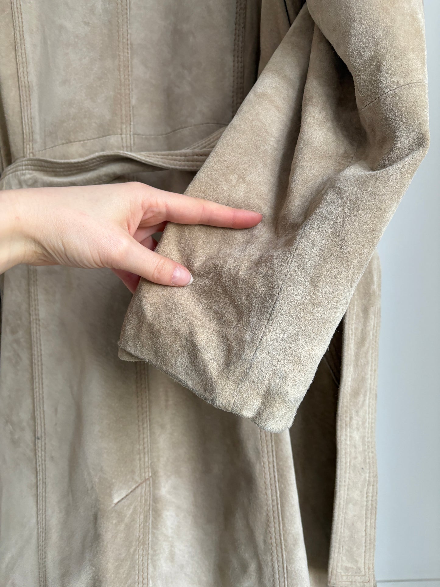 1990s Suede Trench Coat